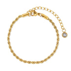 Glamour Bracelet Kit with Zirconias Plated in 18K Gold