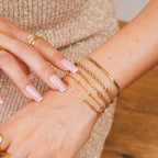 Glamour Bracelet Kit with Zirconias Plated in 18K Gold
