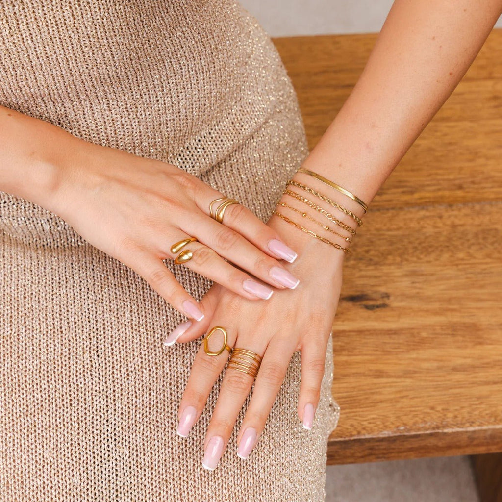 Glamour Bracelet Kit with Zirconias Plated in 18K Gold