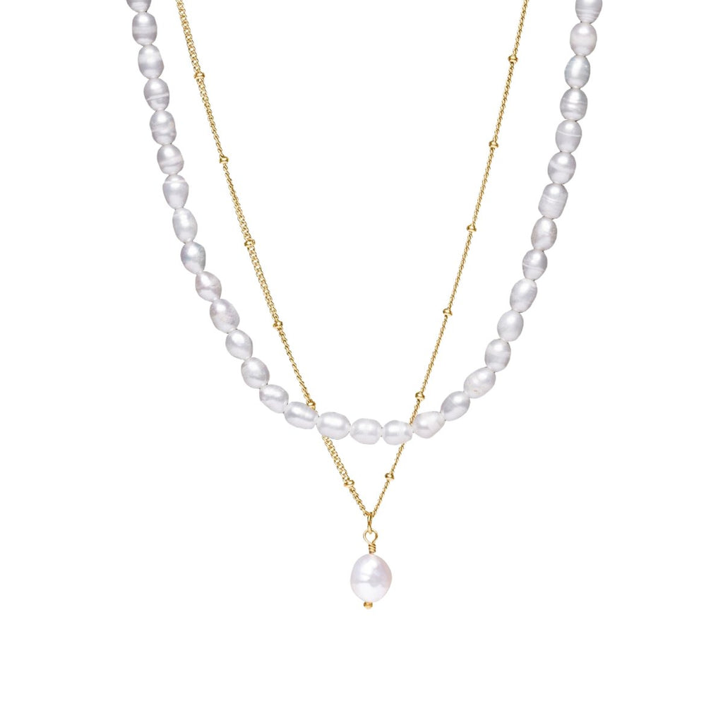 Mix Aloha Double Necklace Plated in 18k Gold