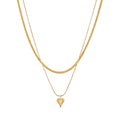 Mix of Sculpted Heart Necklaces Plated in 18K Gold