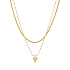 Mix of Sculpted Heart Necklaces Plated in 18K Gold