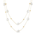 Mix of Irregular Pearl Necklaces Plated in 18K Gold
