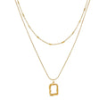 Mix of Abstract Pendant Necklaces Plated in 18K Gold