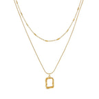 Mix of Abstract Pendant Necklaces Plated in 18K Gold