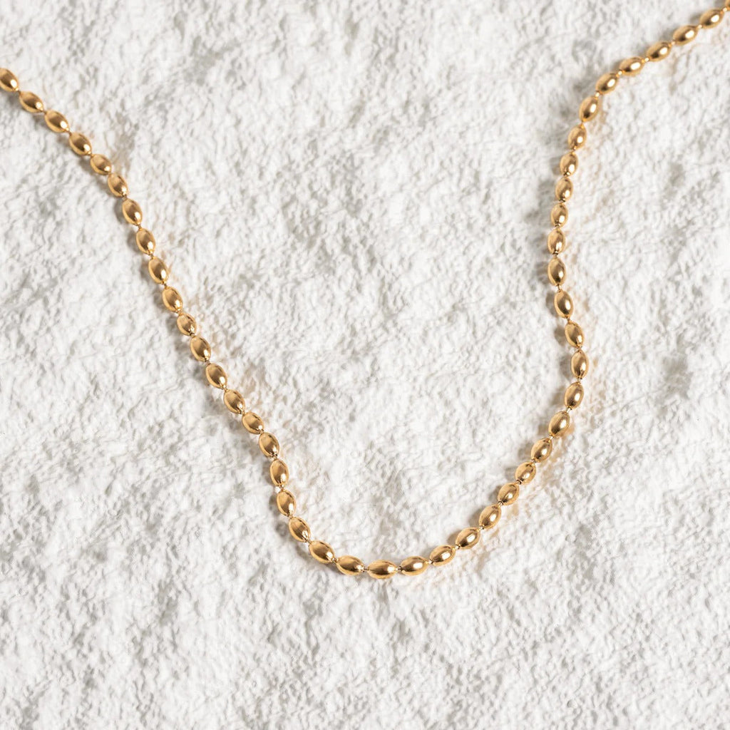 Gold-Plated Sphere Chain Necklace 18K
