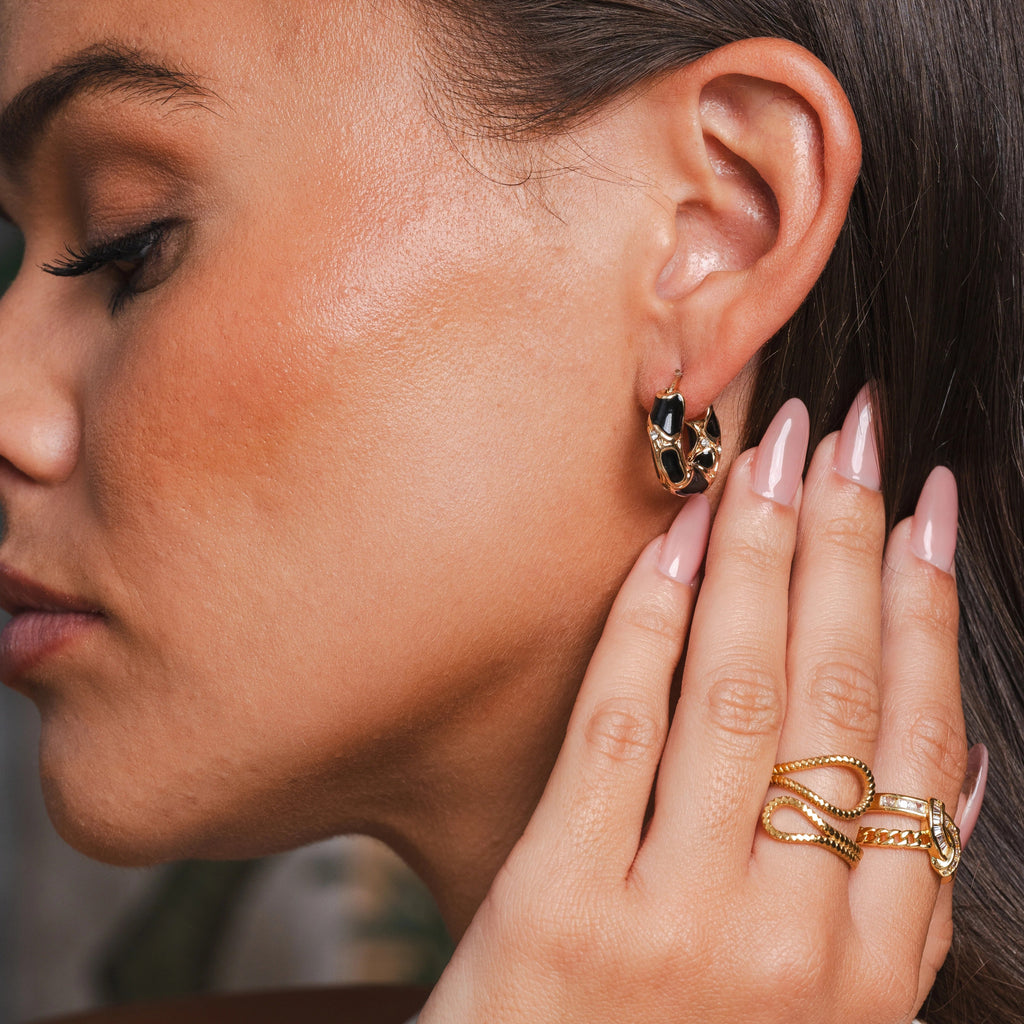 Ava Abstract Adjustable Ring Gold Plated 18K