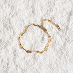Gold Plated Tablet Link Chain Bracelet 18K