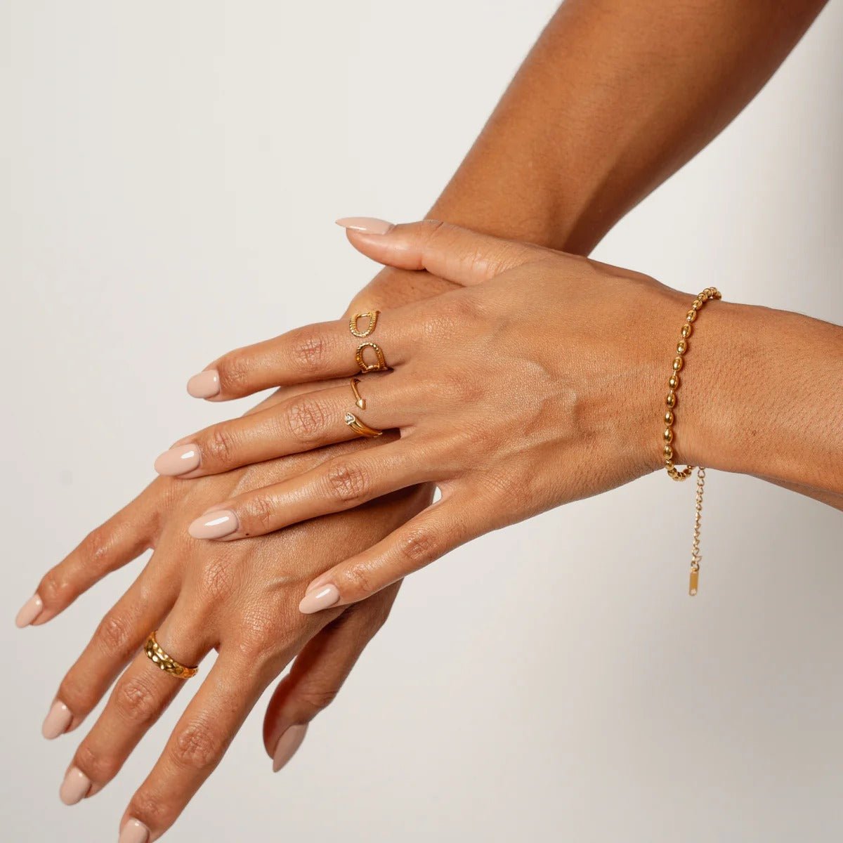 Gold Plated Sphere Chain Bracelet 18K