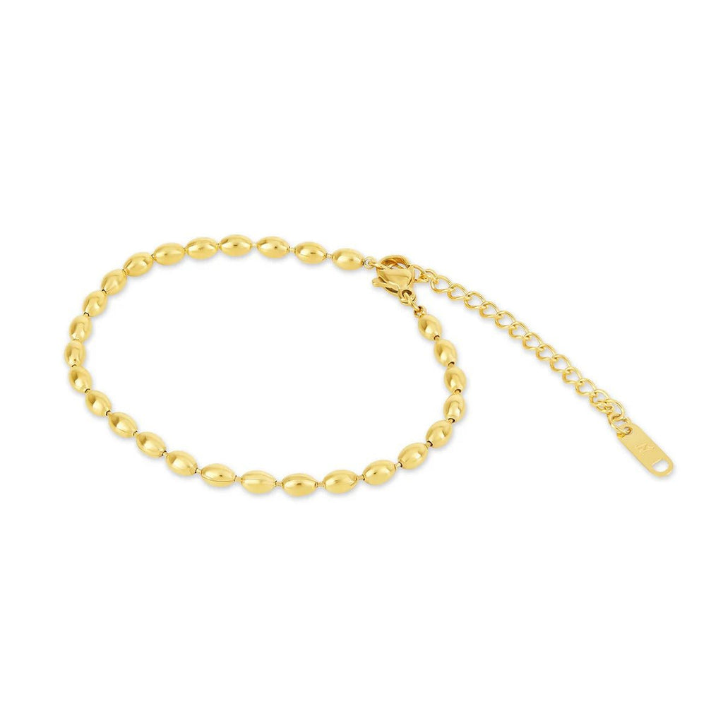Gold Plated Sphere Chain Bracelet 18K