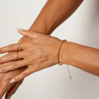 Gold Plated Sphere Chain Bracelet 18K