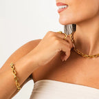 Chunky Links Bracelet Plated in 18k Gold