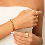 Chunky Links Bracelet Plated in 18k Gold