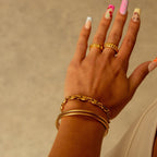 Triple Spiral Bracelet Plated in 18K Gold