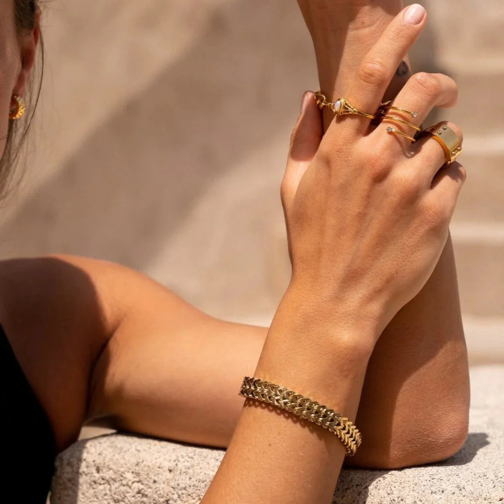 18k Gold Plated Link Bracelet