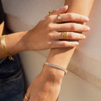 Riviera Baguette Lock Bracelet Plated in 18K Gold