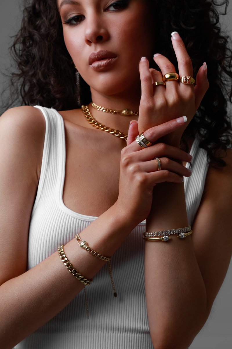 Snake Bracelet Plated in 18K Gold