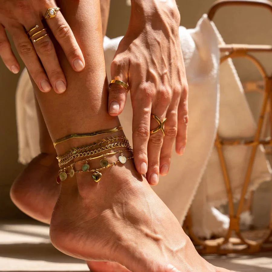 Love Ankle Bracelet Plated in 18K Gold